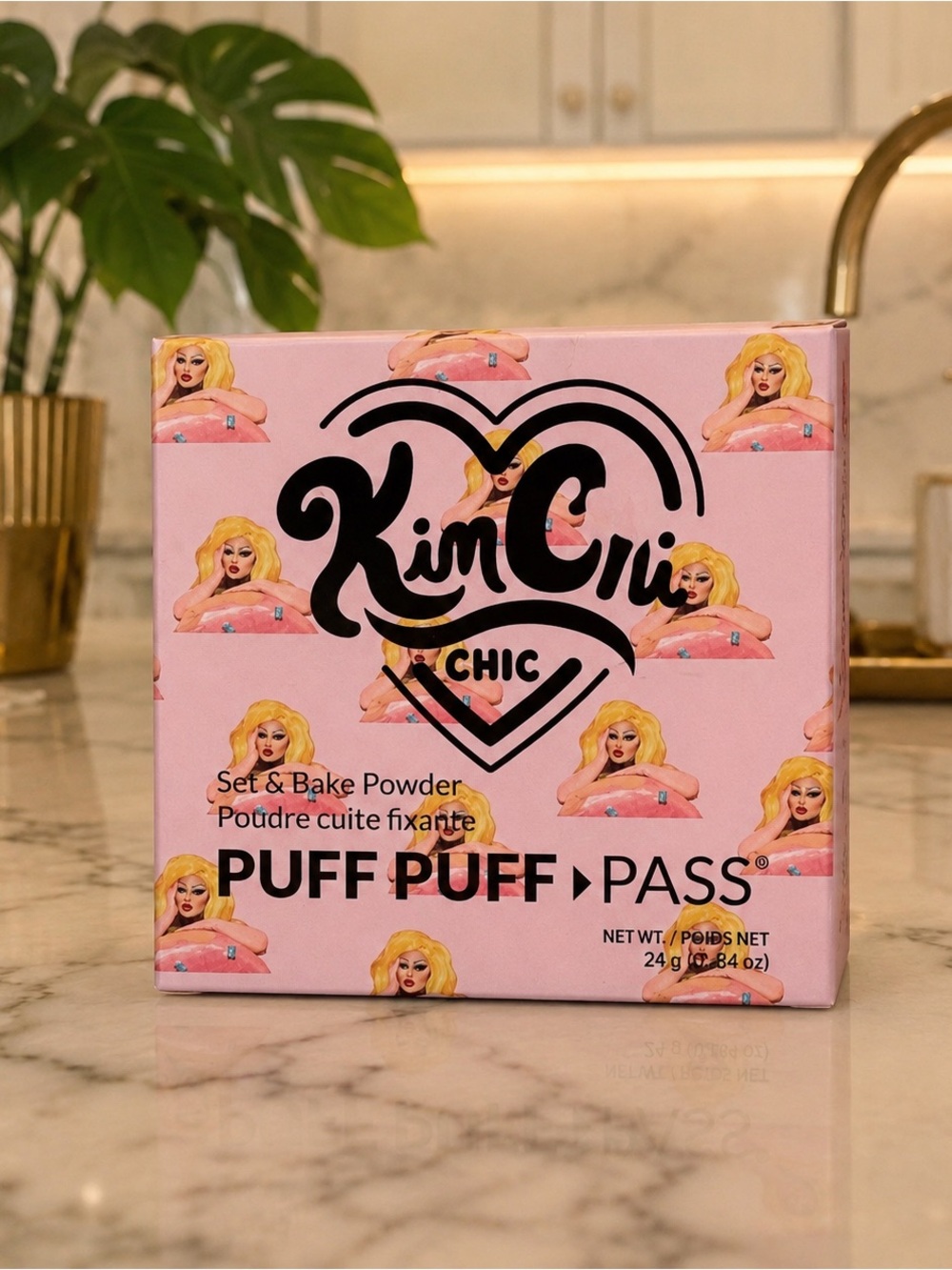 KimChi Chic Beauty Puff Puff Pass Set & Bake Powder PPP09 Pink/Rose NEW